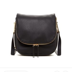 Vince Camuto Jax leather crossbody in black